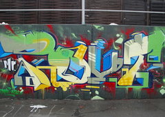 Graffiti Wall in Monheim - Photo by RATTENSOHN - POUT, DHS, Hall