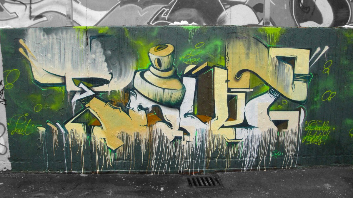 Graffiti Wall in Monheim - Photo by RATTENSOHN - POUT, DHS, Deadly