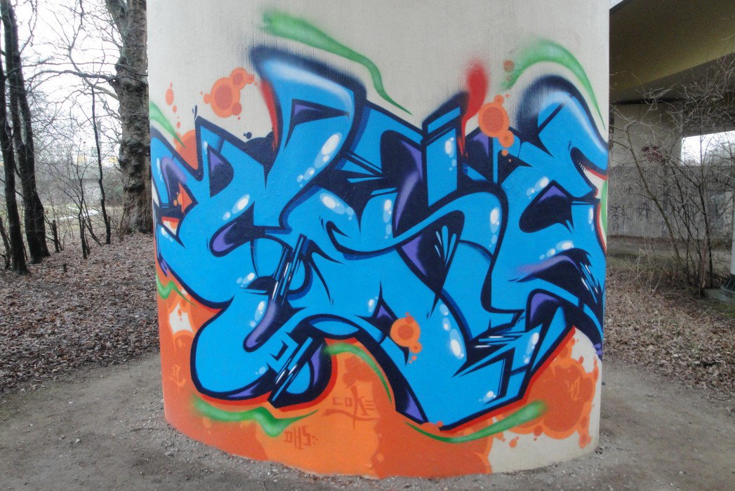 Graffiti Wall in Leverkusen - Photo by RATTENSOHN - COKE, DHS, Hall