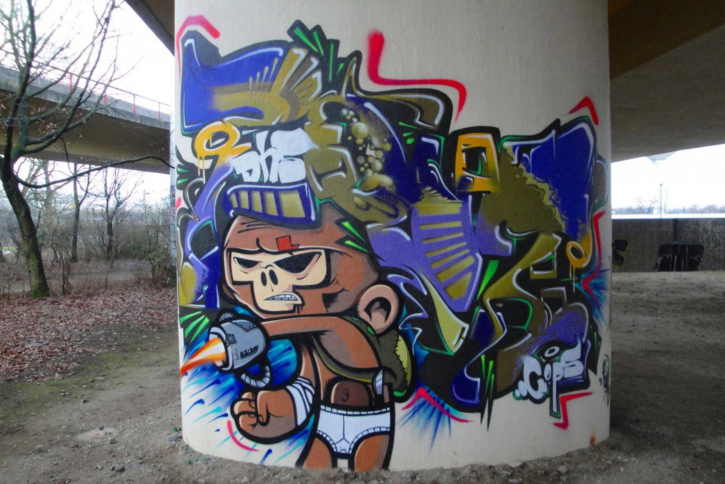 Graffiti Wall in Leverkusen - Photo by RATTENSOHN - POUT, DHS, COPS