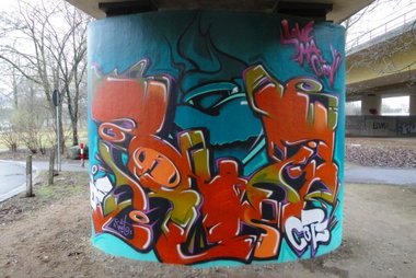 Graffiti Wall in Leverkusen - Photo by RATTENSOHN - POUT, DHS, COPS