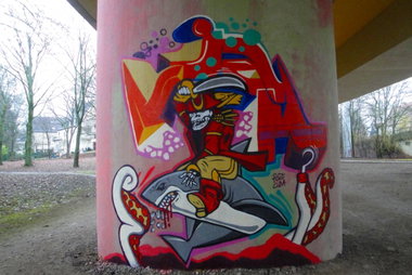 Graffiti Wall in Leverkusen - Photo by RATTENSOHN - LIAM, Hall, Of