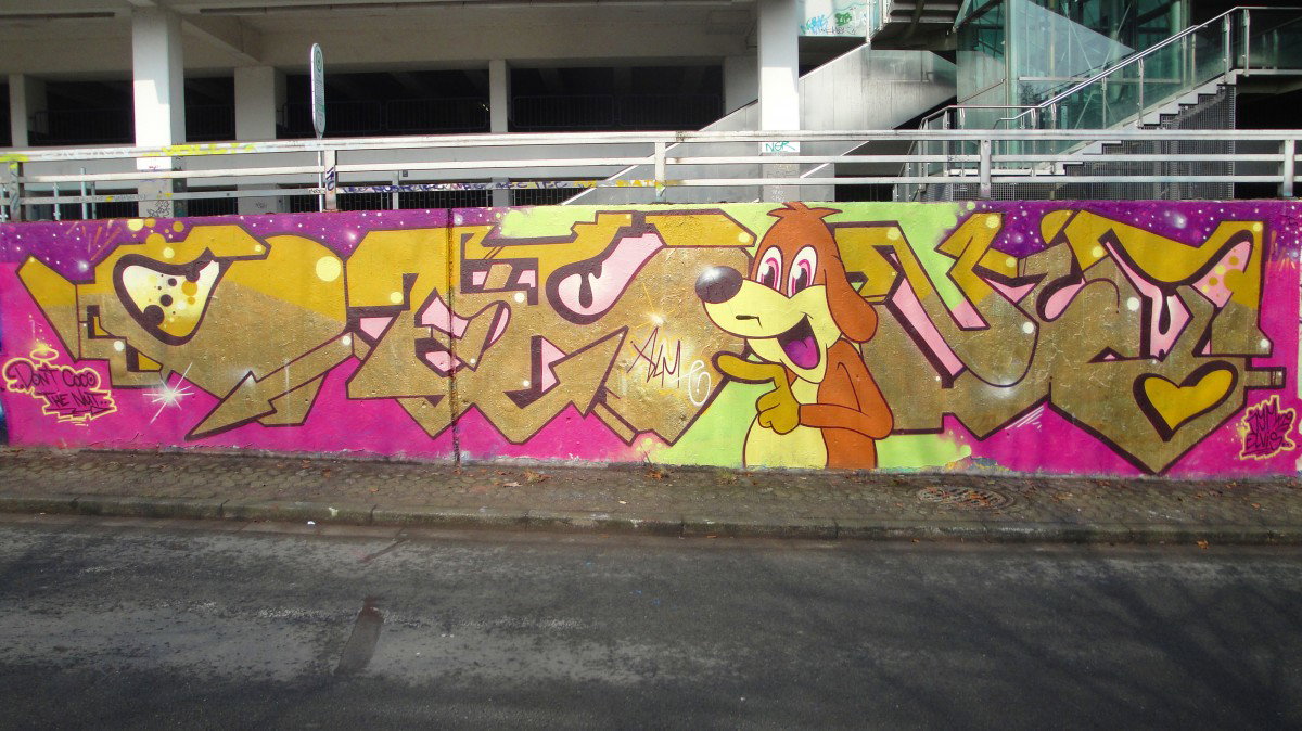 Graffiti Wall in Bochum - Photo by RATTENSOHN - COCONUT, ALME, Hall