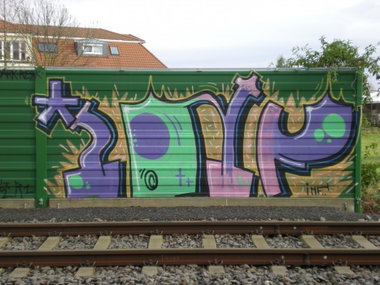 Graffiti Wall in Bonn - Photo by RATTENSOHN - INF, Train, Line