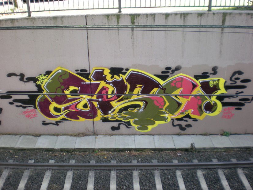 Graffiti Bombing in Köln - Photo by RATTENSOHN - EPSC, Train, Line (2011)