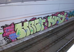 Graffiti Bombing in Köln - Photo by RATTENSOHN - HACF, KVS, Train (2012)