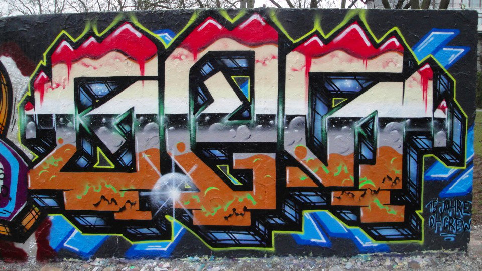 Graffiti Wall in Bonn - Photo by RATTENSOHN - GES, OH, OH (2013)