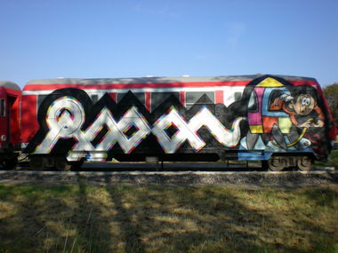 Graffiti Train in Minden - Photo by RATTENSOHN - INF, Train, Hall (2012)
