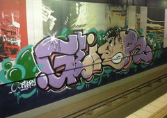 Graffiti Bombing in Köln - Photo by RATTENSOHN - GEIER, IMR, Subway (2011)
