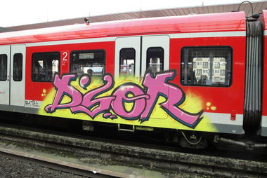 Graffiti Train in Köln - Photo by RATTENSOHN - DSOR, Train, Cologne (2013)
