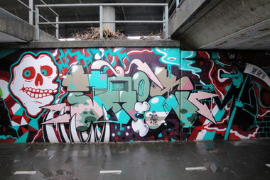Graffiti Wall in Leverkusen - Photo by RATTENSOHN - HAIS, JBCB, Hall (2012)