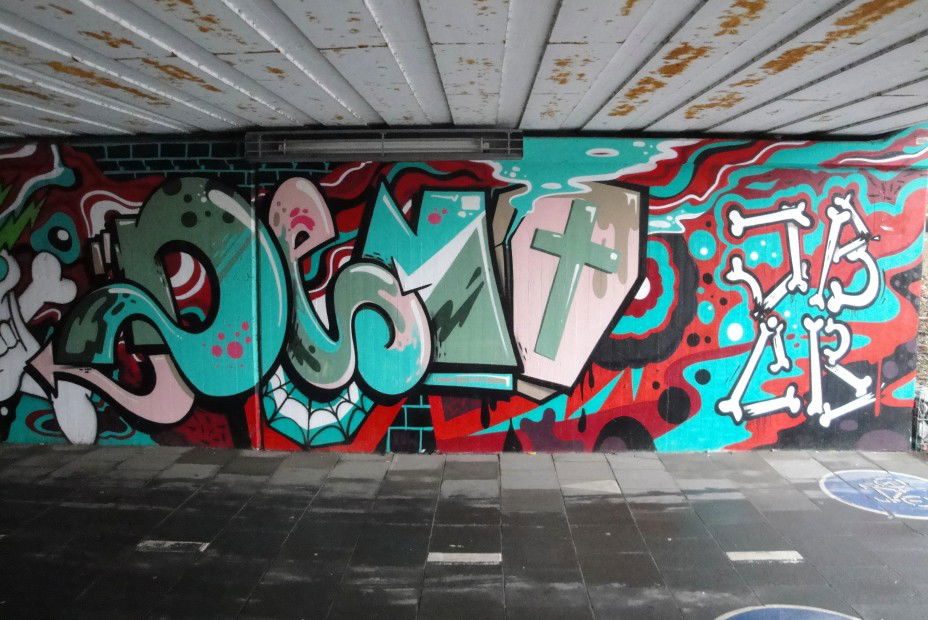 Graffiti Wall in Leverkusen - Photo by RATTENSOHN - DEMO, JBCB, Hall (2012)