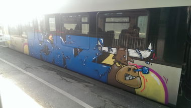 Graffiti Train - Photo by RATTENSOHN - Fönz, Hamm (2013)