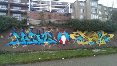 Graffiti Wall - Photo by RATTENSOHN - BONE, RTO, MISÖR (2013)