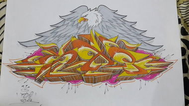 Graffiti Sketch in القرنة - Photo by REDOSDQ - Redo (2017)