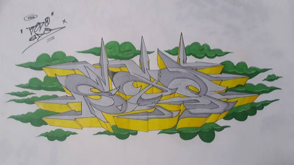 Graffiti Sketch in القرنة - Photo by REDOSDQ - Redo (2017)