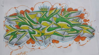 Graffiti Sketch in القرنة - Photo by REDOSDQ - Redo (2017)