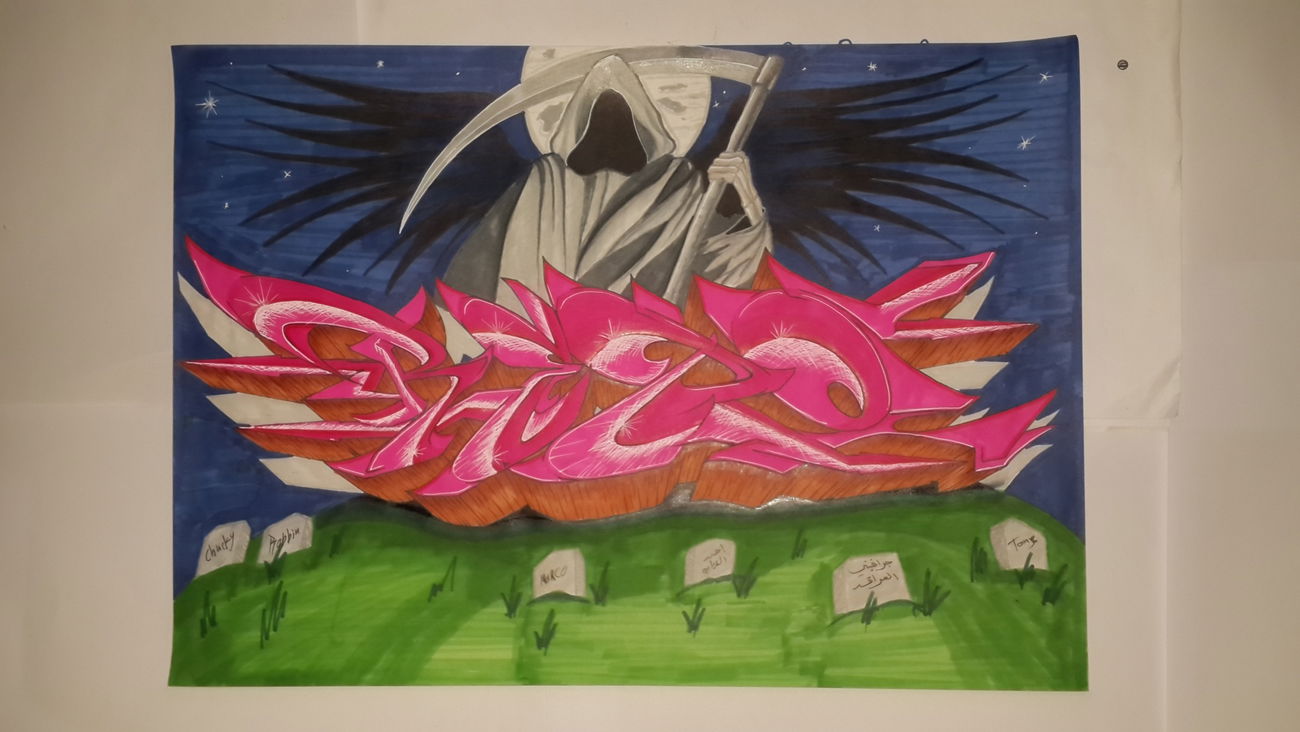 Graffiti Sketch in القرنة - Photo by REDOSDQ - Redo (2017)