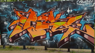Graffiti Wall in Dresden - Photo by REK - Rek, Rekone, pmz