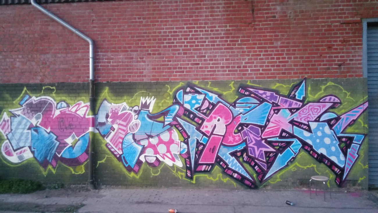 Graffiti Wall - Photo by REK - Disco, Rek, Marienhafe (2015)