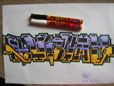 Graffiti Sketch in J?kabpils - Photo by REMQ187_TUC - Sunday, Contest (2013)