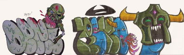 Graffiti Sketch - Photo by REMQ187_TUC - Zombie, Collaboration