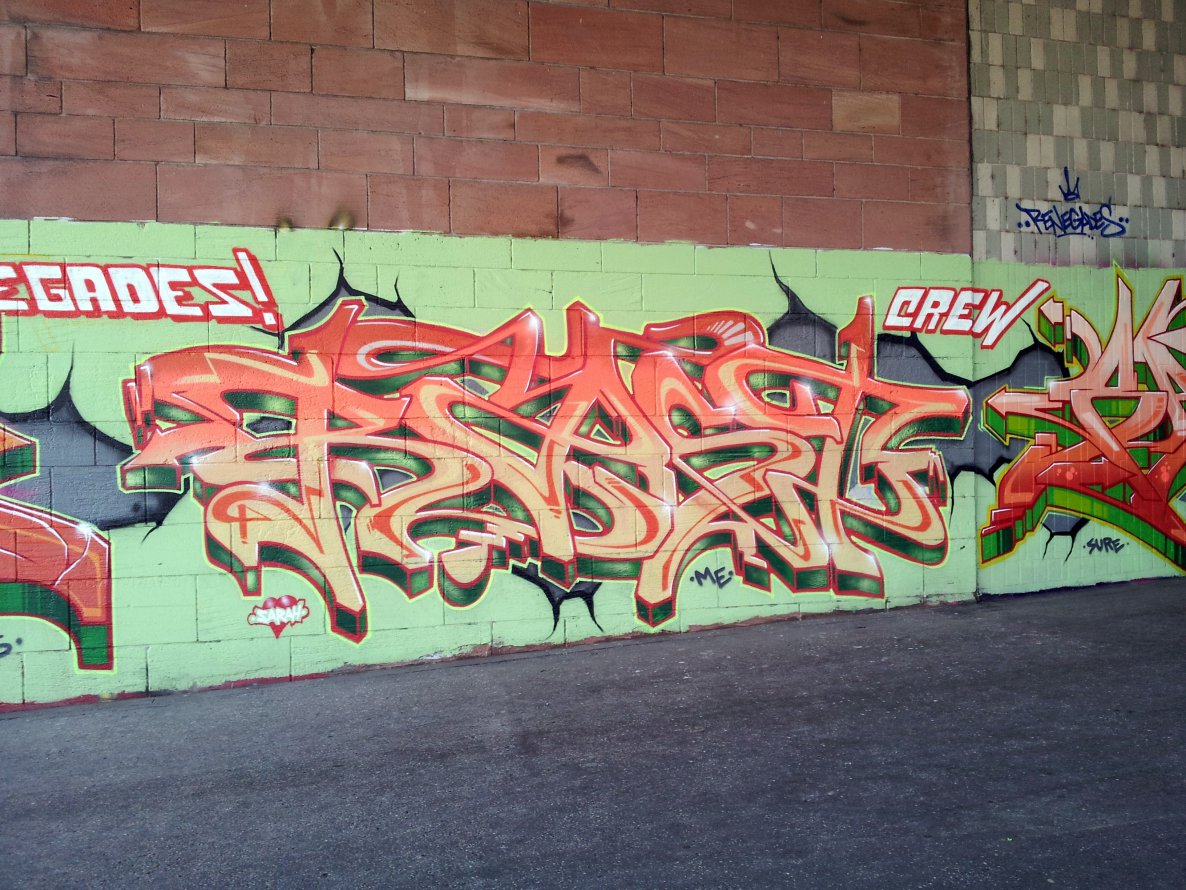 Graffiti Wall - Photo by REUSone - Rast, Renegades, Me