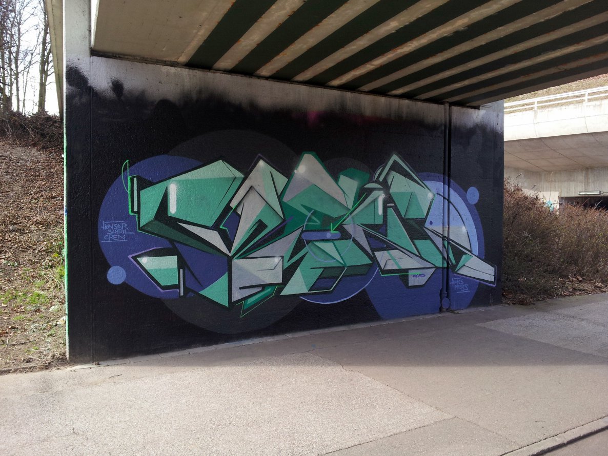 Graffiti Wall - Photo by REUSone - Cren, Schril, Honsar