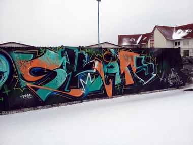 Graffiti Wall - Photo by REUSone - Skan, Neks, NRK