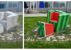 Graffiti Street Art - Photo by RFM3 - food, watermelon (2014)