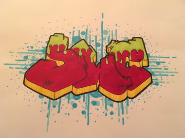 Graffiti Sketch in Schweinfurt eselshöhe - Photo by RHZStyles - rollholz, RHZStyles, SWC (2016)