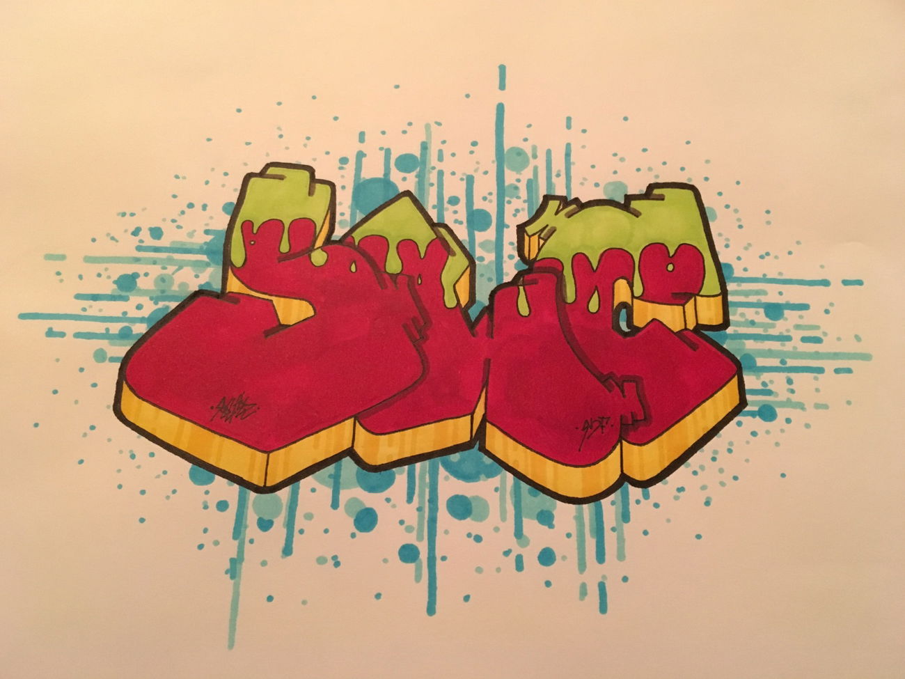 Graffiti Sketch in Schweinfurt eselshöhe - Photo by RHZStyles - rollholz, RHZStyles, SWC (2016)