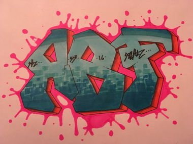 Graffiti Sketch in Schweinfurt eselshöhe - Photo by RHZStyles - rollholz, RHZStyles, RBF (2016)