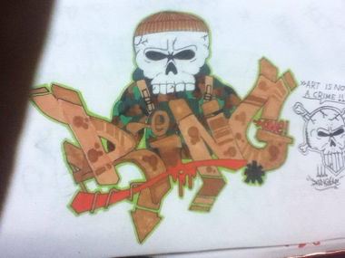 Graffiti Sketch in Würzburg - Photo by RINGONE - Ring1one (2014)