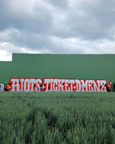 Graffiti Bombing - Photo by RIOTS - riots, ticket, dmenz
