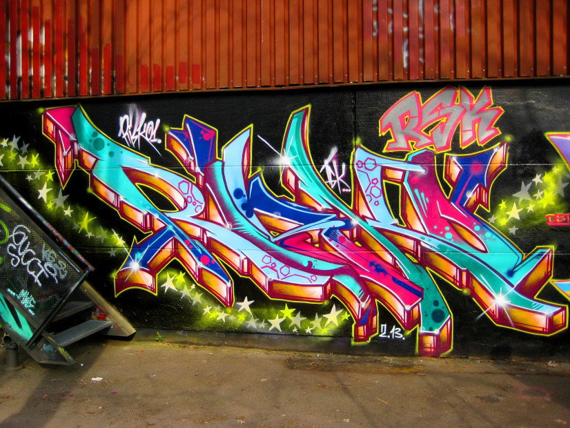 Graffiti Wall in hamburg - Photo by RISKOone - RISKO, mws, rsk (2013)