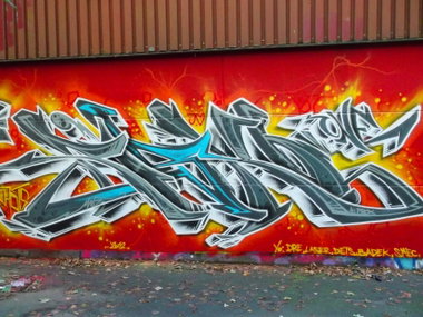 Graffiti Wall in hamburg - Photo by RISKOone - RISKO, rotus, gk (2012)