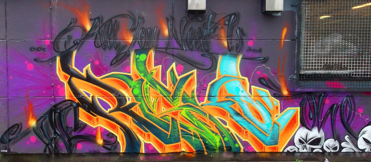 Graffiti Wall - Photo by RISKOone - all, you, need (2014)