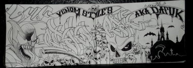 Graffiti Sketch - Photo by RISKOone - venom, styles, aka (2013)