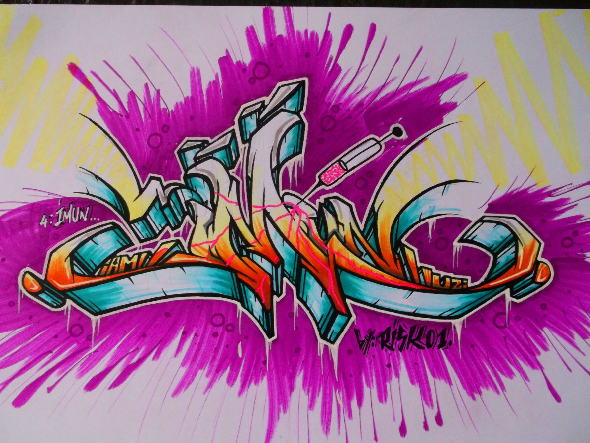 Graffiti Sketch - Photo by RISKOone - imun, uzi, risko (2014)