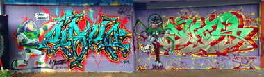 Graffiti Wall - Photo by RISKOone - BEX, DETS, MONE (2014)