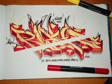 Graffiti Sketch - Photo by RISKOone - risko, rsk, hamburg (2017)