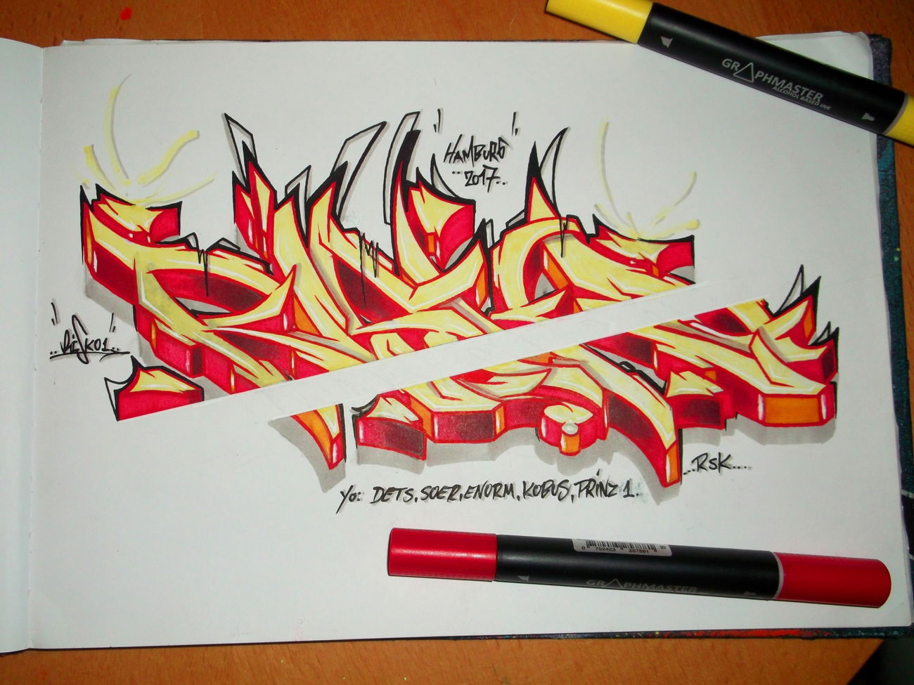 Graffiti Sketch - Photo by RISKOone - risko, rsk, hamburg (2017)