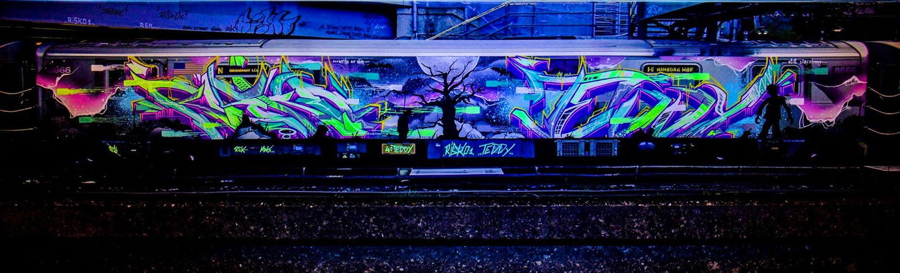 Graffiti Train - Photo by RISKOone - risko, rsk, teddy (2016)