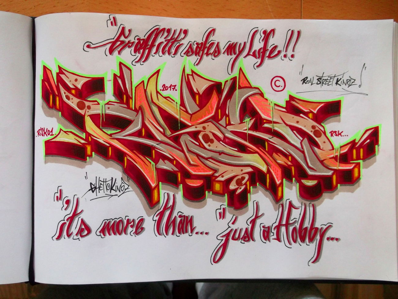 Graffiti Sketch - Photo by RISKOone - risko, rsk, hamburg (2017)