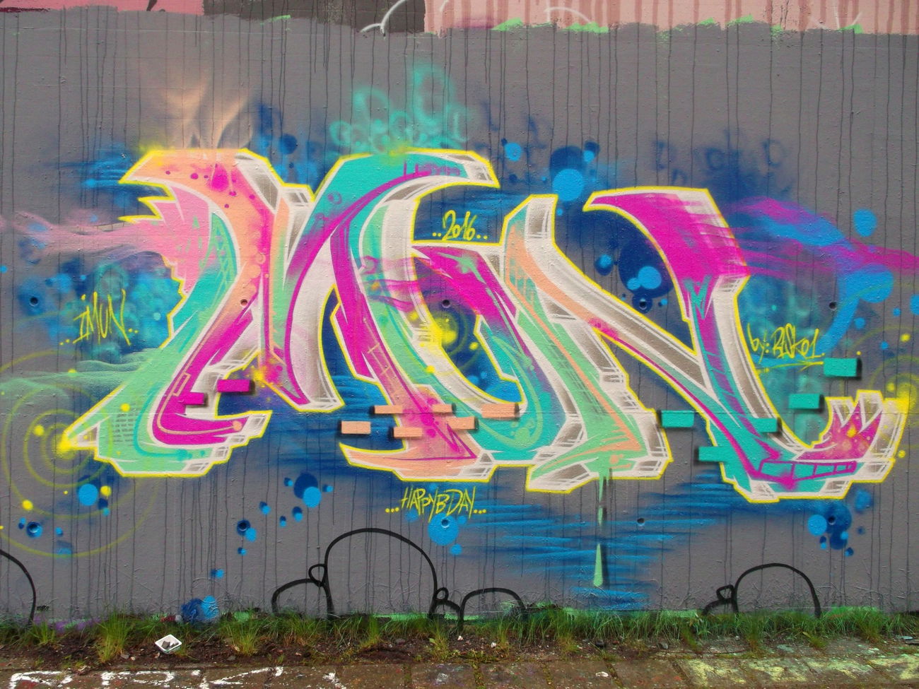 Graffiti Wall - Photo by RISKOone - imun, by, risko (2016)