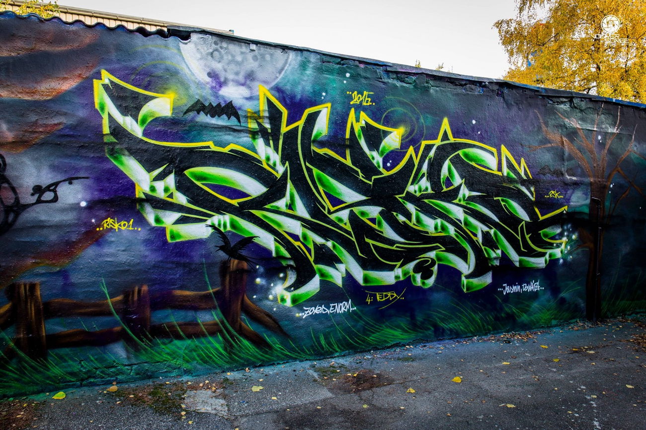 Graffiti Wall - Photo by RISKOone - risko, rsk, hamburg (2016)