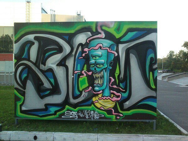 Graffiti Bombing - Photo by RNDM_YveS - SamOne, (BLOT, crew) (2013)