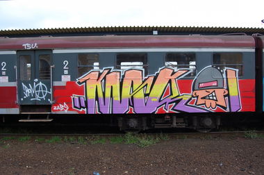 Graffiti Train - Photo by ROMANS - MARO, ROMA, WDRZK (2012)
