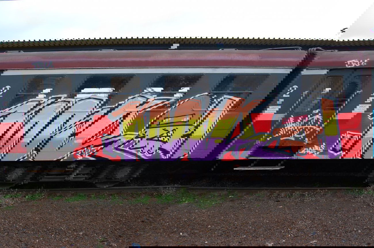 Graffiti Train - Photo by ROMANS - MARO, ROMA, WDRZK (2012)